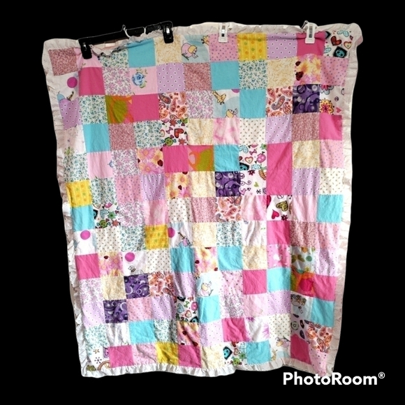 Handmade quilt for child 46" L X 41" W - Picture 2 of 8